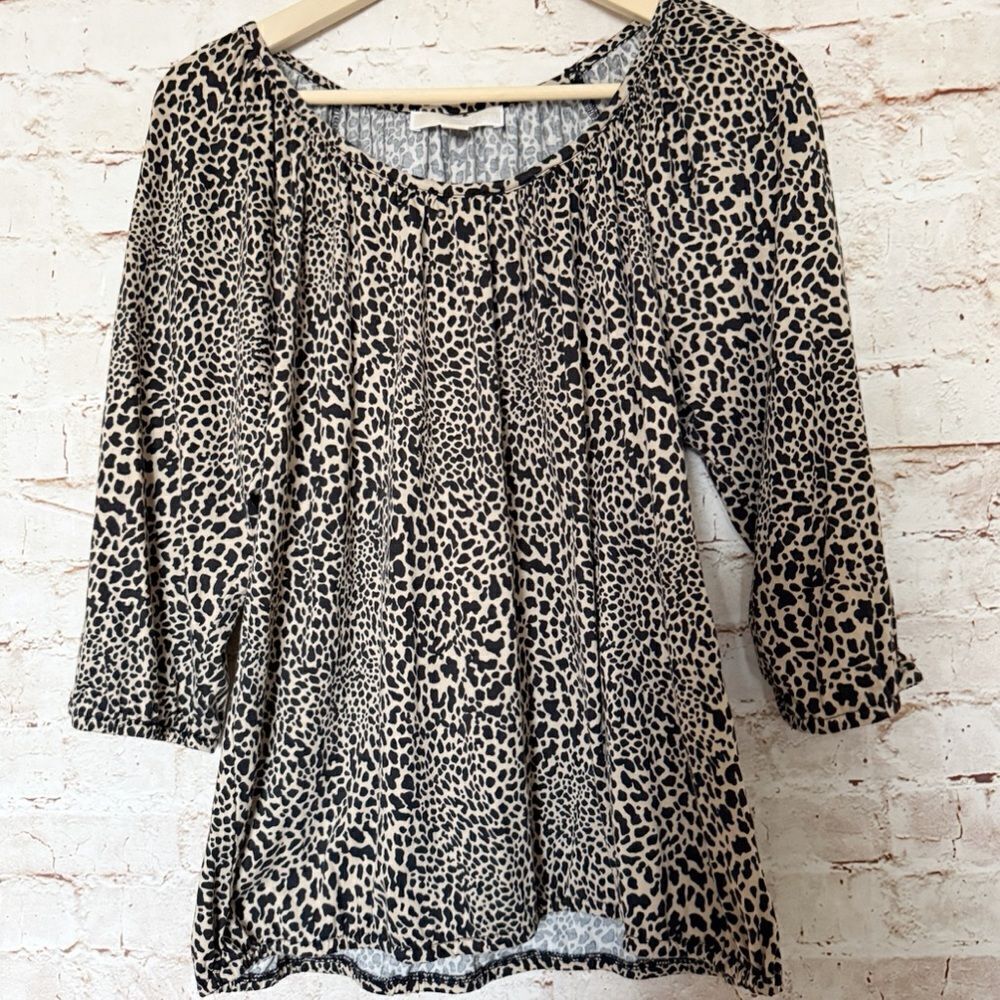 Michael Kors leopard print knit top